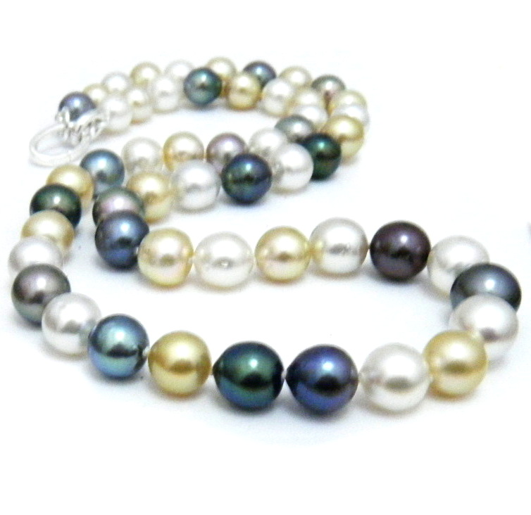Mixed Tahitian and South Sea 'Pelosi' Pearl Necklace